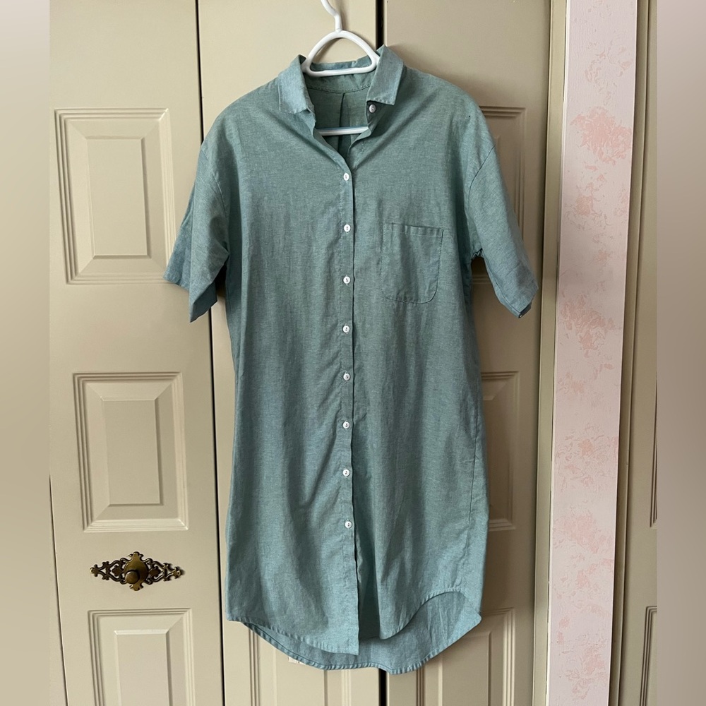 Amazon Women's Green Shirt Dress